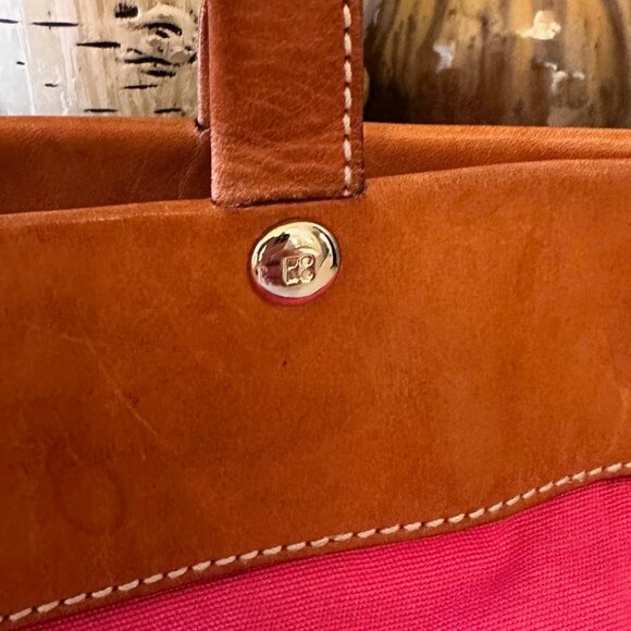 kate spade pink canvas and leather tote bag-VGVC - Picture 4 of 10